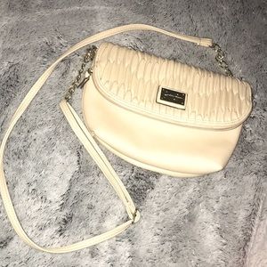 💗3/$15 Jessica Simpson gold chain crossbody nude cream purse handbag y2k